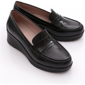 Resim Dgn 1042 Kadin Loafer Ayakkabi Siyah 
