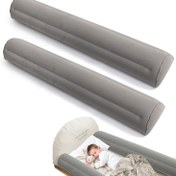 Resim 1 adet/2 Adet Çocuklar için Seyahat Yatağı Korkuluk, Çocuk Düşme Koruma, Katlanabilir Hava Dolgulu Seyahat yatağı İstikameti, Taşınabilir Erkek ve kız Çocuğu İçin Yan Taraflık Radyo, katlama-Yan Ayrılır, Single, Çift Kişilik, Queen Boyutunda, King Size'da Uzayan, Çocuklar için Ayarlanabilir, Çift kişilik yatak üzeri tahta 