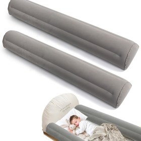 Resim 1 adet/2 Adet Çocuklar için Seyahat Yatağı Korkuluk, Çocuk Düşme Koruma, Katlanabilir Hava Dolgulu Seyahat yatağı İstikameti, Taşınabilir Erkek ve kız Çocuğu İçin Yan Taraflık Radyo, katlama-Yan Ayrılır, Single, Çift Kişilik, Queen Boyutunda, King Size'da Uzayan, Çocuklar için Ayarlanabilir, Çift kişilik yatak üzeri tahta 