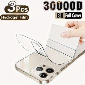 Resim 16 15 14 13 12 11 Pro Max 16E XR X XS MAX 12 13 Mini için 3 adet Arka Hydrogel Film Ekran Koruyucu, Tam Kapsama, Ultra İnce, Çizilmez, Parmak izi Tutmaz 