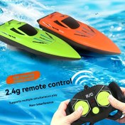 Resim Küçükler için Yaz Dış Mekan Su Jet Oyuncağı, 2.4G Kablosuz Uzaktan Kumanda Hızlı Tekne - Turuncu ve Yeşil Serin Uçan Tekne, Mükemmel Noel Hediyesi, Pil Dahil Değil 