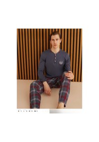 Resim Pijamoni Erkek Süprem Uzun Kol İnce Pijama Takımı 6300 / 11 - 1 Adet 001 