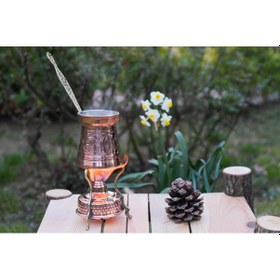 Resim İşlemeli Klasik Cezve No:3 Kırmızı 