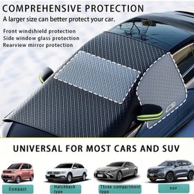 Resim Tongdashop Turuncu Reflektif Rüzgar Kar Güneş Ön Cam Koruması Her Mevsim İçin 