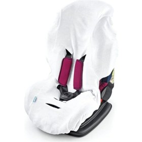 Resim Babyjem Bebek Terleme Önleyici Örme Havlu Oto Koltuğu Kılıfı 476 Beyaz 