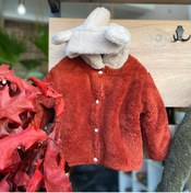 Resim NAR BABY Unisex Peluş Kiremit Rengi Bebek Çocuk Montu 