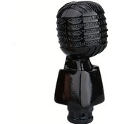 Resim Chuangyinshop Yeni Kişiselleştirilebilir Black Mikrofon Vites Topu Manuel Şanzıman İçin Yaratıcı Vites Kolu 