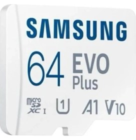 Resim Samsung Evo Plus Microsd Hafıza Kartı 64 MB-MC64KA/TR - 130 Mb/sn 