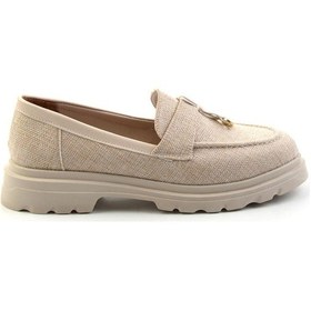 Resim Bambi Bej Kadın Loafer Ayakkabı K01997010518 