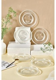 Resim Riva Çay Tabağı Elysia Çay Bardağı İle Uyumlu 6'lı Tabak 