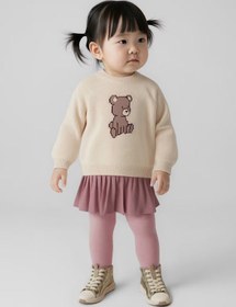Resim Mayoral Kız Bebek Örme Kazak Etek İkili Set Pembe - 3 Yaş 