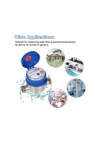 Resim Xindoker Lxsg-13d Bakır Gövdeli Soğuk Su Sayacı, Abs+çelik Yapı, Ev Tipi, 1.5m³/h Akış Hızı, 15mm Diş Boyutu 