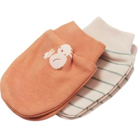Resim Biorganic Cool Lines Bunny 2'li Eldiven - Bej / Yenidoğan 