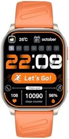 Resim Bix TSW4 47mm Ultra İnce 2.04” AMOLED Ekranlı Akıllı Saat - Dahili LED Fenerli, Bluetooth Aramalı, Nabız & SpO₂ Ölçer, iOS ve Android Uyumlu (Turuncu) 