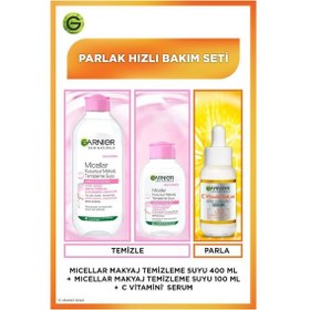 Resim Garnier Parlak Bakım Seti - C Vitamini Serum & 100 Ml Micellar & 400 Ml Micellar pktgrnparlakset-10741 