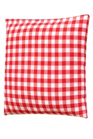 Resim AfgTech Piknik Seti 170x170cm Piti Kareli Piknik Örtüsü, 40x40cm 2 Adet Minder Kırmızı 