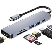 Resim Daytona Hc13c 6'lı Usbtype-c Dockıng Statıon (GİRİŞ:TİP-C=>ÇIKIŞ:2*USB3.0 HDMI SD MİC.SD TİP-C) 