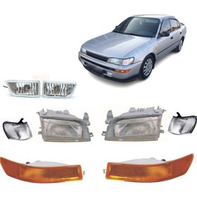 Resim Toyota Corolla Uyumlu Ae101 Kasa Ön Aydınlatma Seti 1993--1997 N11.848 