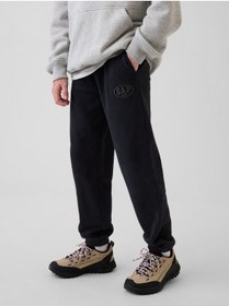 Resim GAP Erkek Çocuk Siyah VintageSoft Terry Sport Logo Jogger Eşofman Altı 