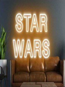 Resim Star Wars Yazılı Neon Tabela Turuncu 