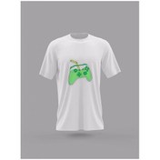 Resim Konsol Tasarımı Gamer Sticker Baskılı T-Shirt 