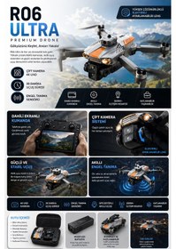 Resim Profesyonel Drone 4k Kamera Uzun Uçuş Süreli Katlanabilir R06 Ultra 