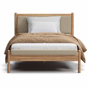 Resim Finn Meşe Karyola 120x200 Keten - Pure 