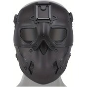 Resim Maxaccess Erkekler İçin Siyah Ayarlanabilir Omuz Askılı Havalandırmalı Tam Yüz Maskesi Siyah 