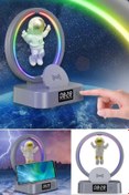 Resim Utelips Kendi Başına Havada Duran Astronot Dekorlu Gece Lambası Apple Şarj Istasyonu Ve Çalar Saat Speaker 