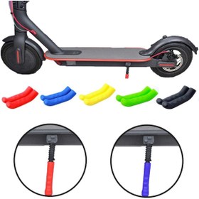 Resim bisiklet dünyam Silikon Ayaklık Koruyucu Scooter ve Bisiklet Uyumlu - mavi 