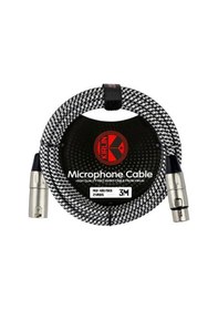Resim Kırlın Mw-480-3m-bkb Profesyonel Mikrofon Kablosu 3 Metre 24awg Hassas İletken Xlr Dişi-erkek Bağlantı Ve Gürültüsüz Ses Kaydı 