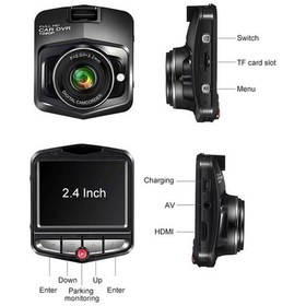 Resim Createtech 2.4 İnç 480p Araba Kamerası Tek Kayıt Dvr Park İzleme Döngü Kayıt Siyah 