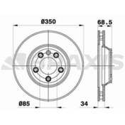 Resim BRAXIS ON FREN DISK AYNASI SOL HAVALI AUDI Q7 PORSCHE CAYENNE PANAMERA TOUAREG 02> - AD1009 