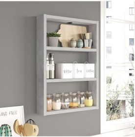 Resim Robinhome Robin Home Marla 3'Lü Duvar Rafı Mutfak Banyo Rafı Taş Ma1-Rt 