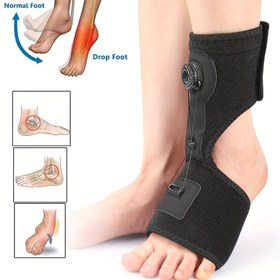 Resim 1 Adet Ayarlanabilir Ayak Dönmesi Gece Splinti, Rotating Knob ile Kompresyon Ayak Destek Kemeri - Achilles Tendoniti için Ortopedik Uyku Desteği, El Yıkama Sadece Kapanış ile Dayanıklı Spandex Malzeme 