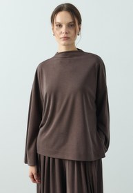 Resim Soe Oversize Tunik Kahverengi - Kahverengi / 36-38 
