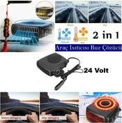 Resim İthal Oto Isıtıcı-soğutucu Cam Buğu Çözücü Fan 24v Çakmaklık Girişli 