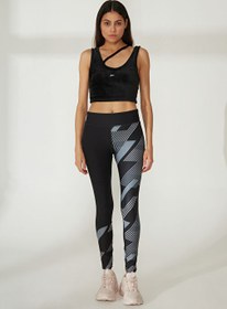 Resim Reebok HT4940 Running AOP Tight Siyah Kadın Tayt 