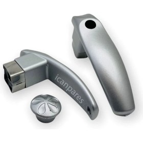 Resim Çaydanlık Kulp Demlik Kulp Seti Kulp ve Kapak Tutacak Seti Gri 