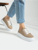 Resim Alemdar Shoes LOLA Vizon Kot Kadın Sneakers 