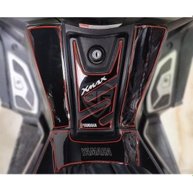 Resim Yamaha Xmax 250 2014-2017 Full Tank Pad Seti Siyah Kırmızı 