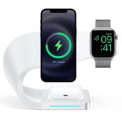 Resim Fogy 15w 4in1 Kablosuz Wireless Iphone Airpods Watch Şarj Standı 