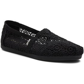 Resim Espadril / Keten Kadın 10016254 Toms Moroccan Crochet Wm Aclass Black Siyah 