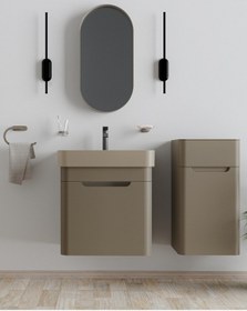 Resim Creavit Colorit Boy Dolabı 40x75 Cm Cappuccino Capuccino 