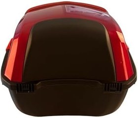 Resim WHEELIE XT88-BR 32 Litre Motosiklet Arka Çanta Koyu Kırmızı Parlak Su Geçirmez ABS Çift Kilitleme Üniversal 