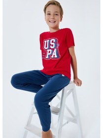 Resim U.S. Polo Assn. U.s. Polo Assn. Erkek Çocuk Kırmızı Pijama Takım Us2410-c-v2 