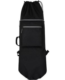 Resim Lemestar Sürekli Suya Dayanıklı Skateboard Çantası - Dış Mekan Maceraları İçin Çift Omuzlu Ayarlanabilir Askılı, Yansıtıcı Fermuar Ve Çok Fonksiyonlu Cep Siyah 