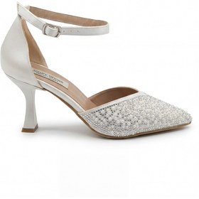 Resim akerler Kadın Beyaz İnci İşleme Nikah Gelinlik Ayakkabısı aky14 