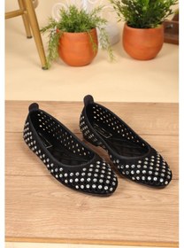 Resim Taş Ve Delikli Babet Siyah-Siyah 