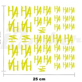 Resim Joker Haha 25x25cm Folyo Kesim Evrensel Desen Kaplama Neon Sarı Yeşil 
